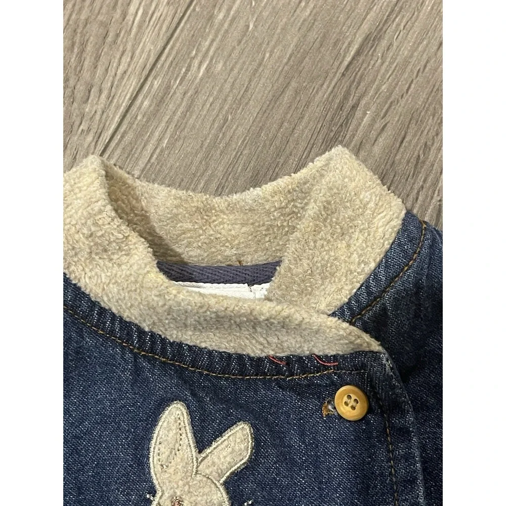 Vintage Peter Rabbit Beatrix Potter Baby‎ Denim Shirt Dress Size 6/9 Months